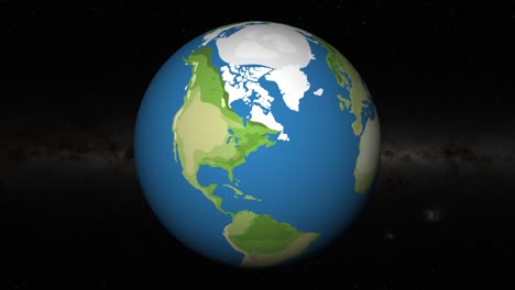 animación de la tierra haciendo zoom a la ubicación de la ciudad de nueva york