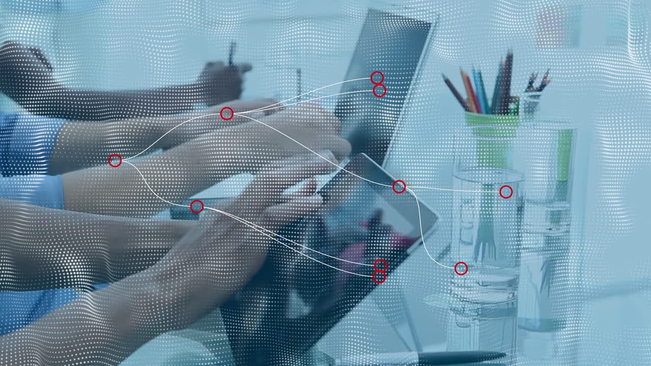 사무실에서 다양한 사업가들에 대한 모양의 애니메이션