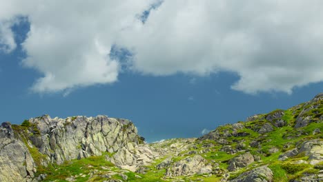 rocky landscape in the mont blanc massif, france, 4k time-lapse footage