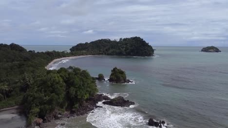 aerial view of manuel antonio park in costa rica