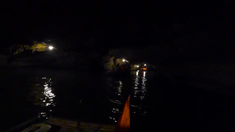 Timelapse-From-Front-Of-Boat-Entering-Caves-At-Ninh-Binh,-Vietnam