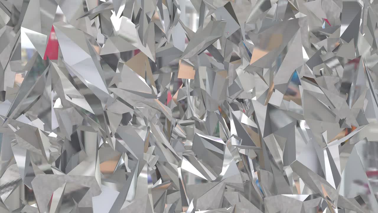 주변 환경이나 주변 환경에서 빛과 이미지를 반사하고 반사하는 다이아몬드 클로즈업의 사실적인 애니메이션