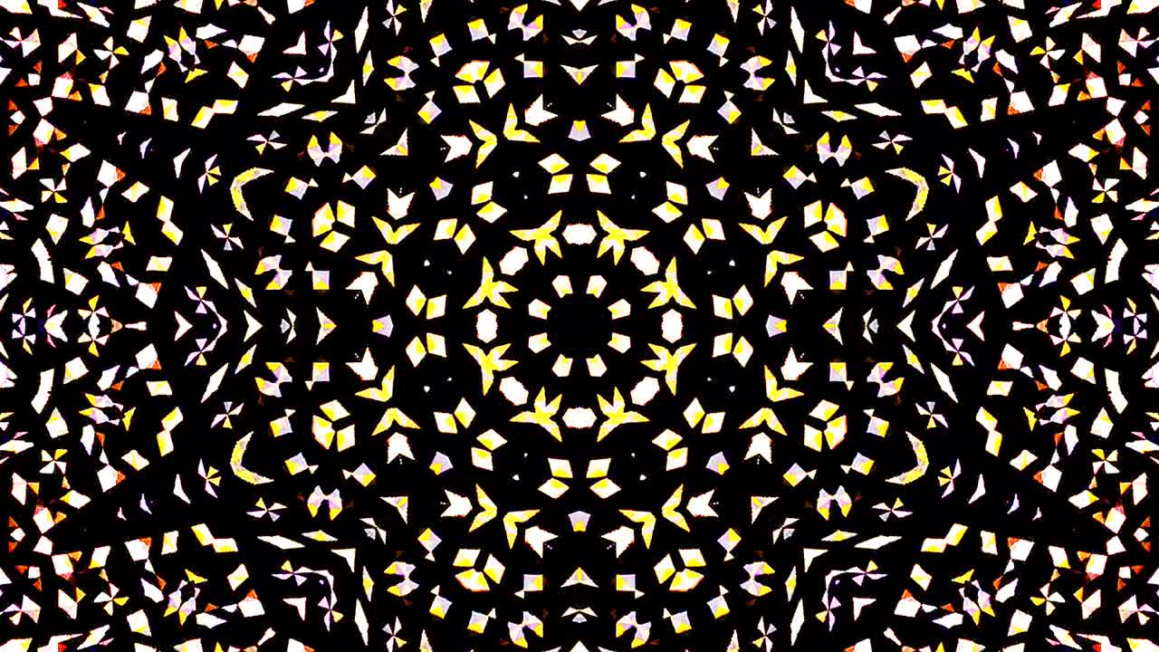 Beautiful abstract kaleidoscope that shines, a radiant light that regulates the subtle movements