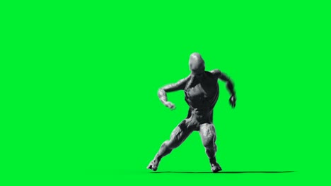 animación de monstruos aterradores. físico, movimiento, desenfoque. animación realista en 4k. pantalla verde