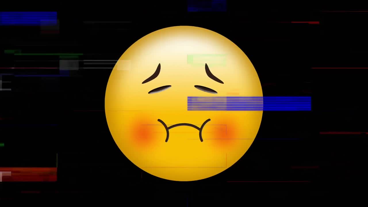 노란색 슬픈 얼굴 이모티콘