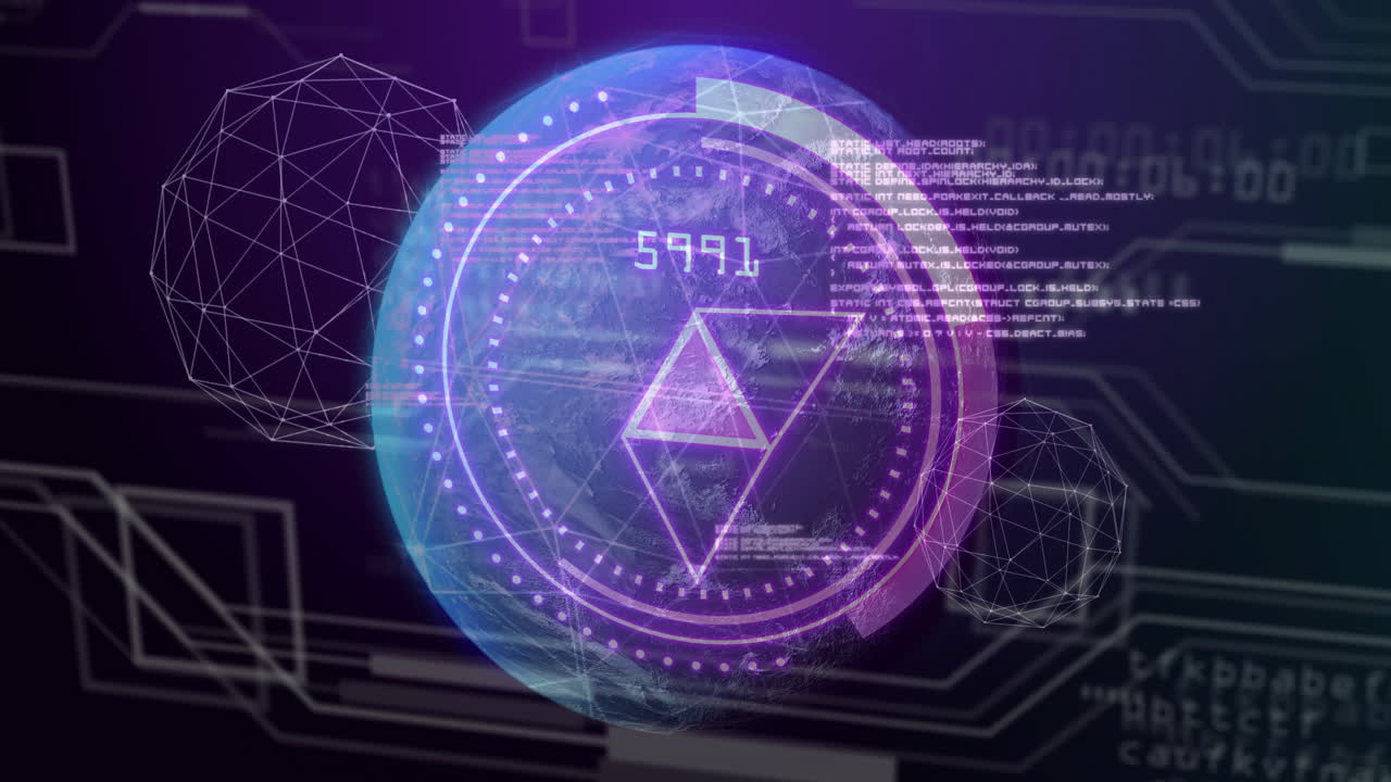 animación del alcance y procesamiento de datos digitales en todo el mundo