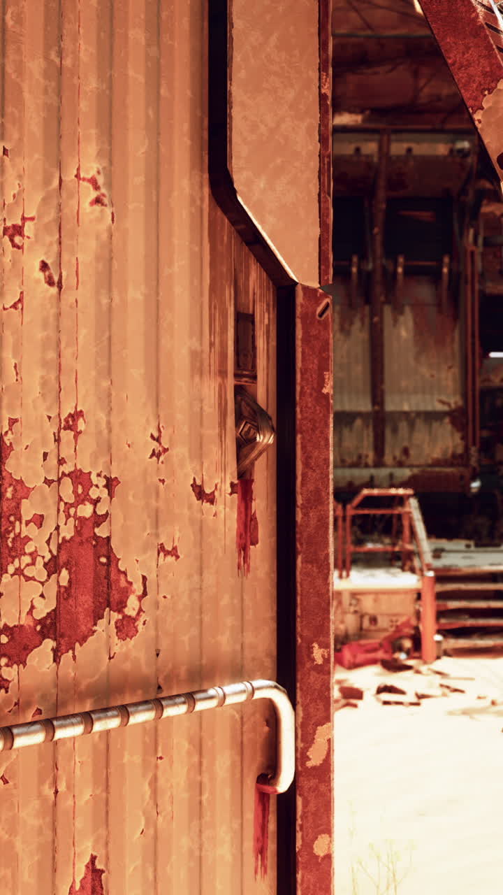 버려진 산업 건물 의 녹말 한 금속 문