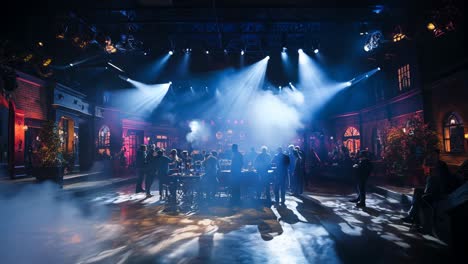 evening gatherings in a beautifully lit venue with a vibrant atmosphere