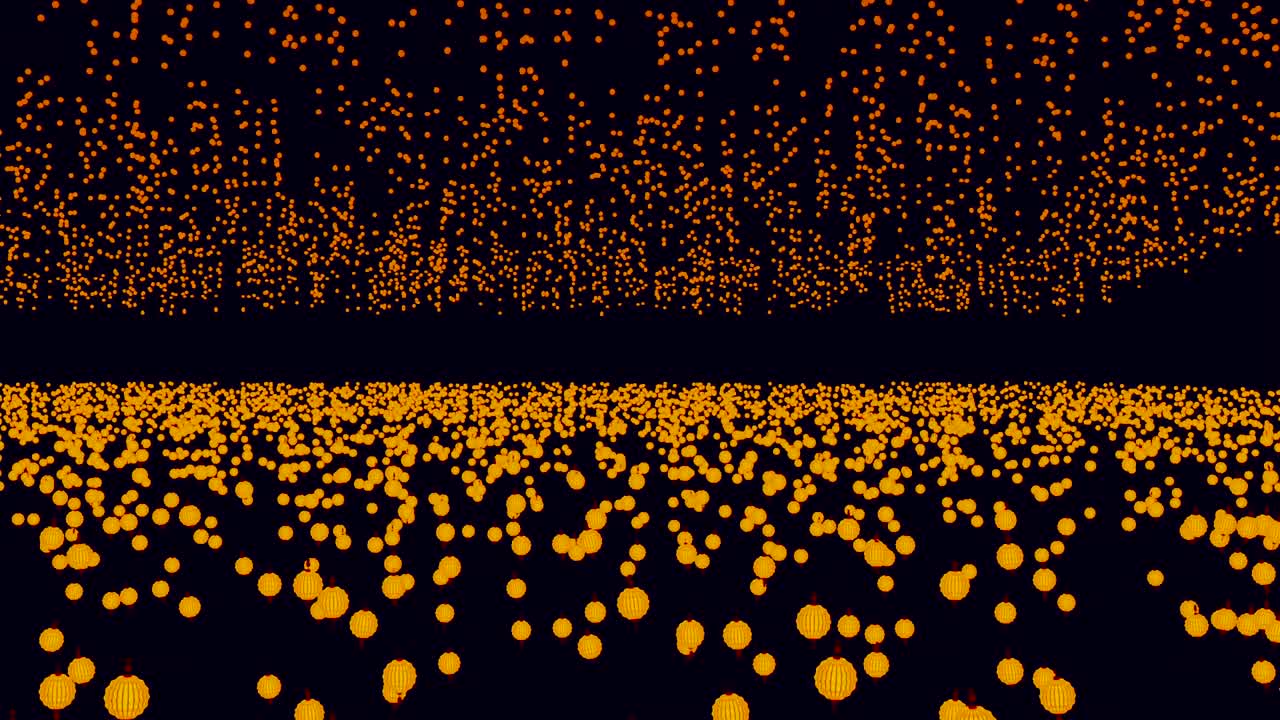 밤에 떠다니는 등불