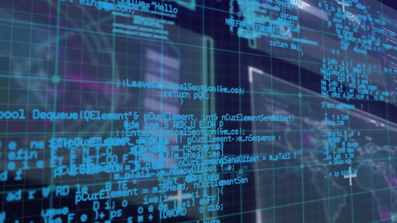 Animation of data processing on interface