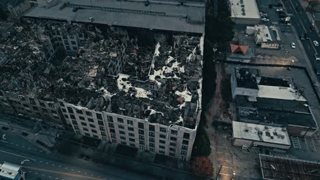 burned down apartment building in atlanta city