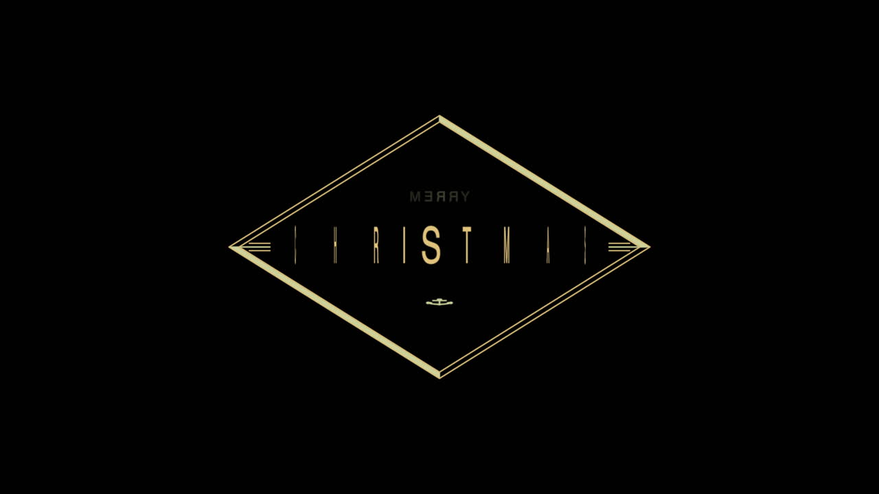 블랙 그라디언트 에 있는 금색 프레임 의 현대적 인 메리 크리스마스 텍스트