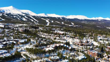 Drone-Flying-Over-Breckenridge,-Colorado