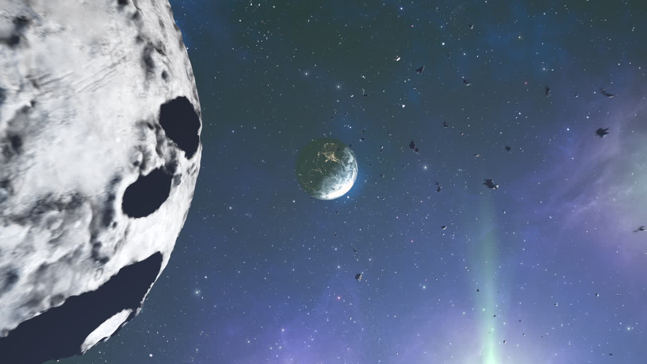 симуляция столкновения с астероидом