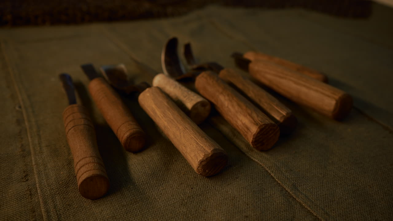 Collezione di utensili per intaglio in legno