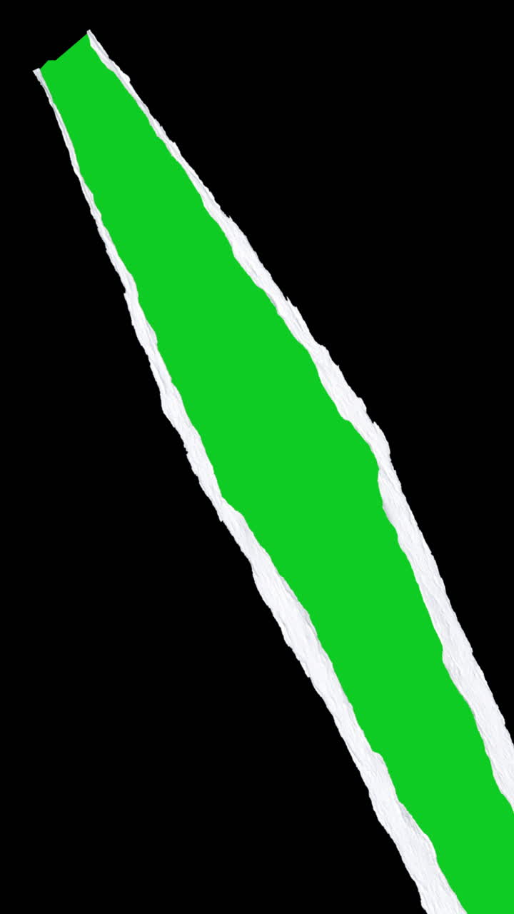 Diagonal Torn Paper Reveal Transition with Green Screen
