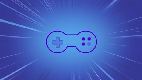 Animation of purple video game logo