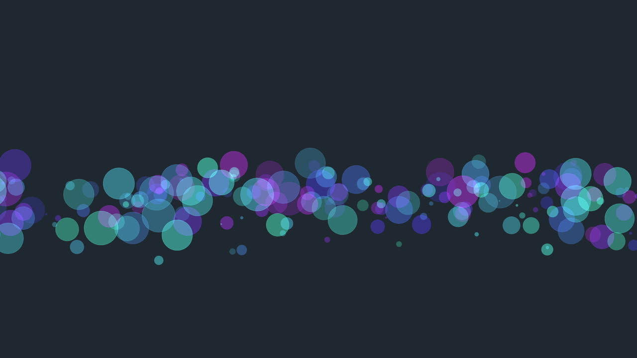 coloridos puntos geométricos con color neón en el espacio oscuro