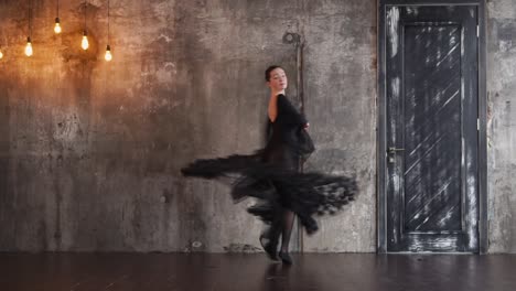 flamenco dancer in a studio