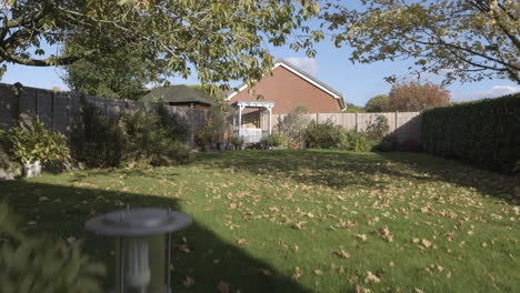 backyard garden with house