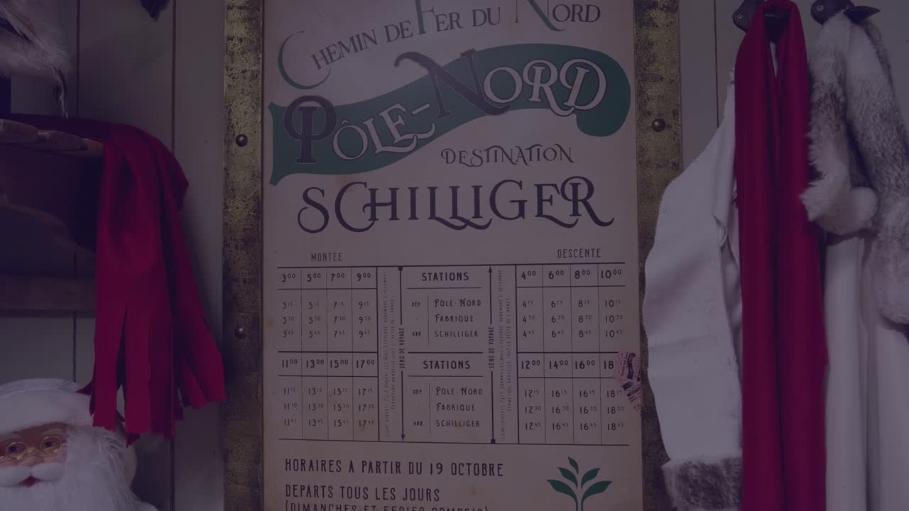 Santa Claus calendar in Schilliger in Gland in canton of Vaud Switzerland