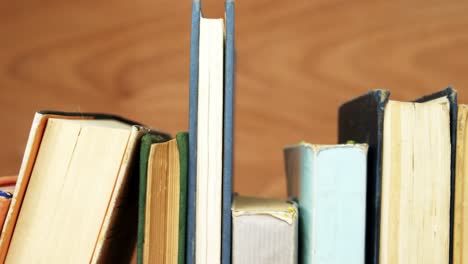 Various-books-arranged-on-a-table