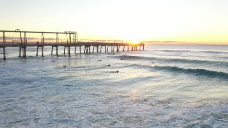 Surfers-aerial-with-nice-move,-freestyle-and-fresh-ocean-blues