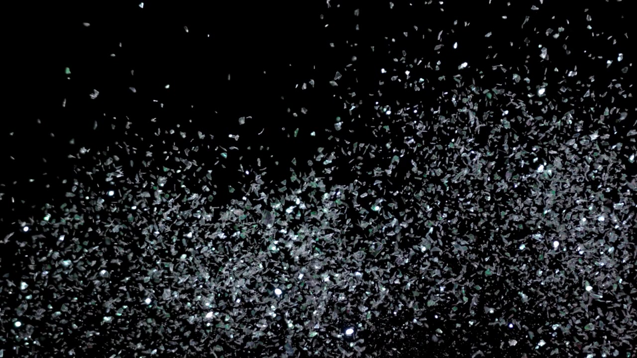 Esplosione di Glitter Realistico su Sfondo Nero