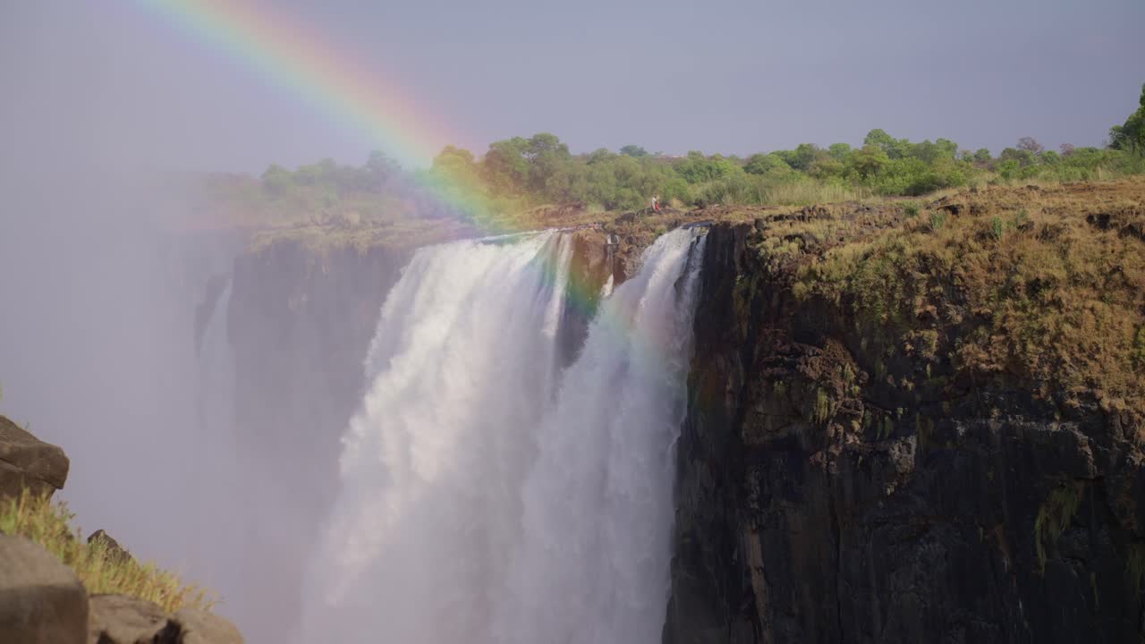 las cataratas de victoria de zimbabue arco iris sobre la cascada