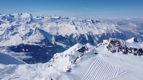 kitzsteinhorn 마운틴 뷰 공중 영상 오스트리아 스키 리조트