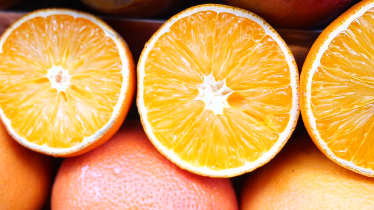 개진 오렌지의 클로즈업