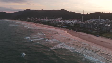 A-panoramic-view-of-the-beautiful-Brava-Beach-and-its-luxury-condominiums-in-the-northern-part-of-Florianopolis-Island,-Santa-Catarina,-Brazil