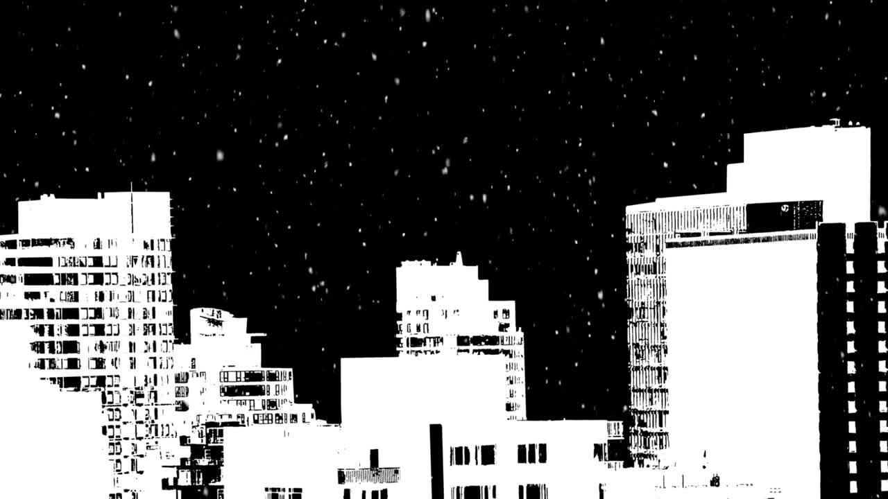 Winter scenery at night