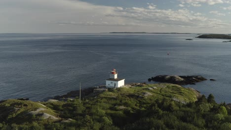 orbit around lighthouse, ocean in back ground