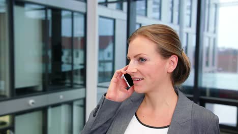 businesswoman talking on mobile phone