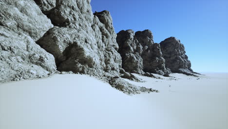 a desert landscape with mountain cliffs