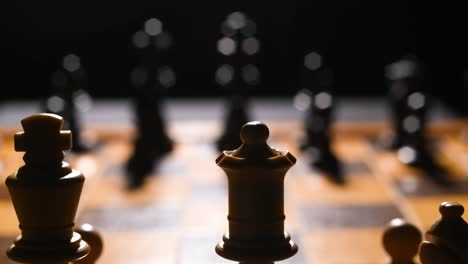 close up shot of chess pieces on a chessboard