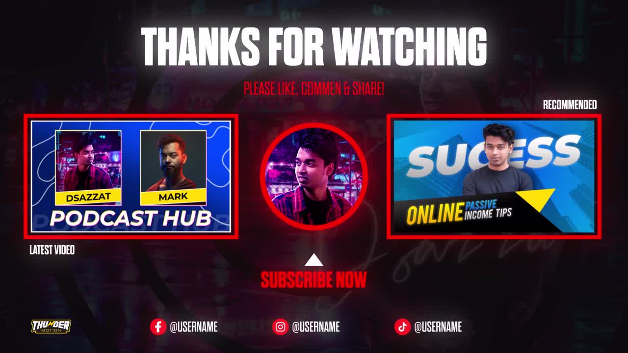 Clean YouTube End Screen Pack