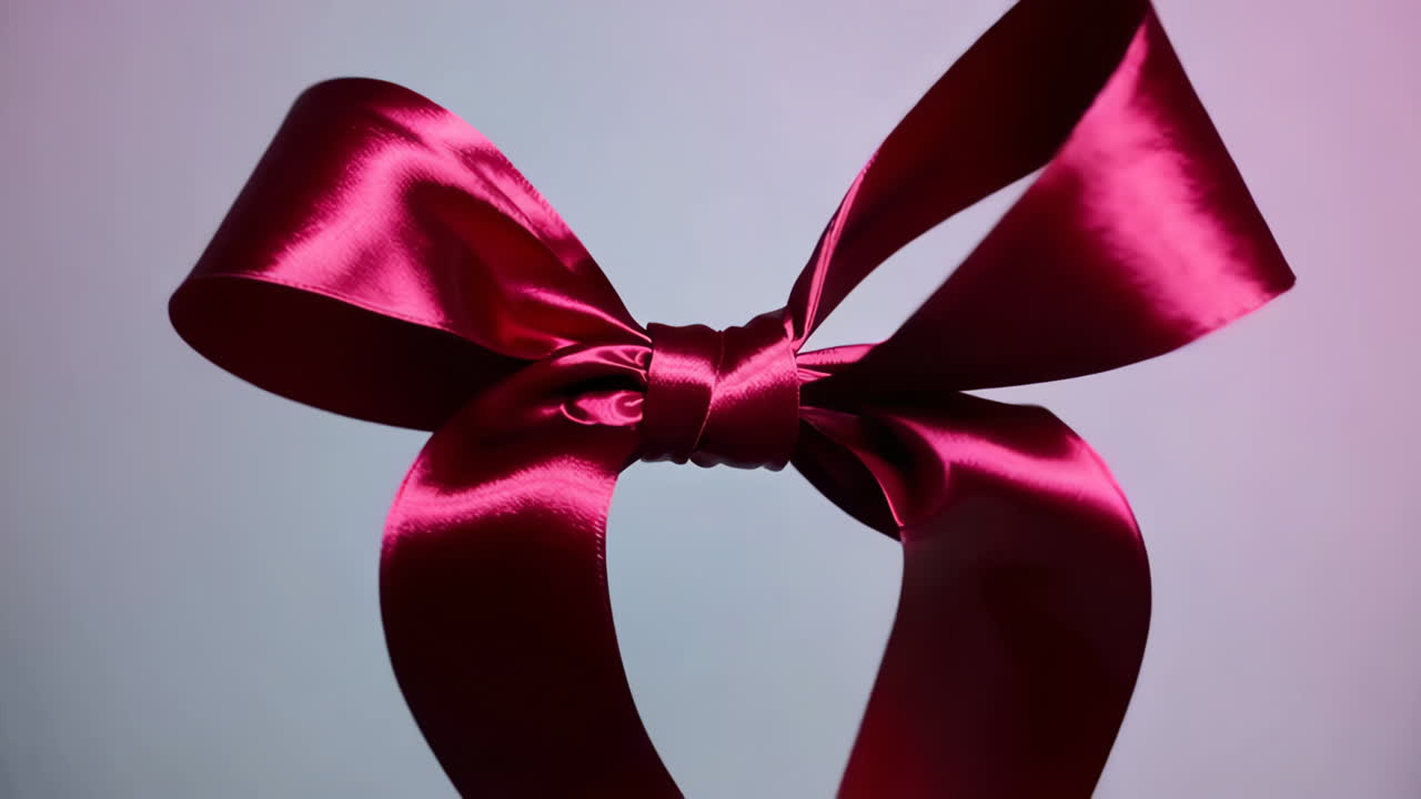 Elegant Red Satin Ribbon Bow