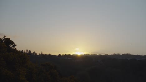 sunset over the hills