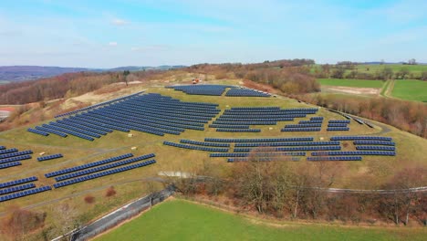 small solar power plant in the countryside