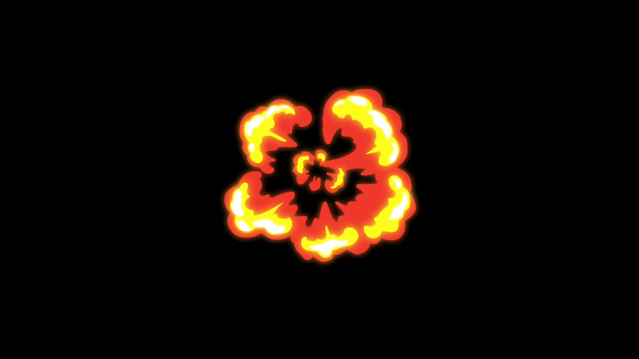 Animation af orange flamme