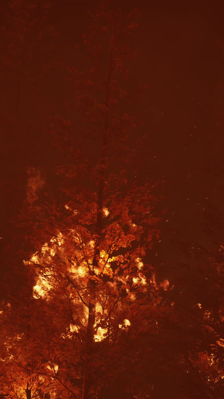 밤에 불타는 숲