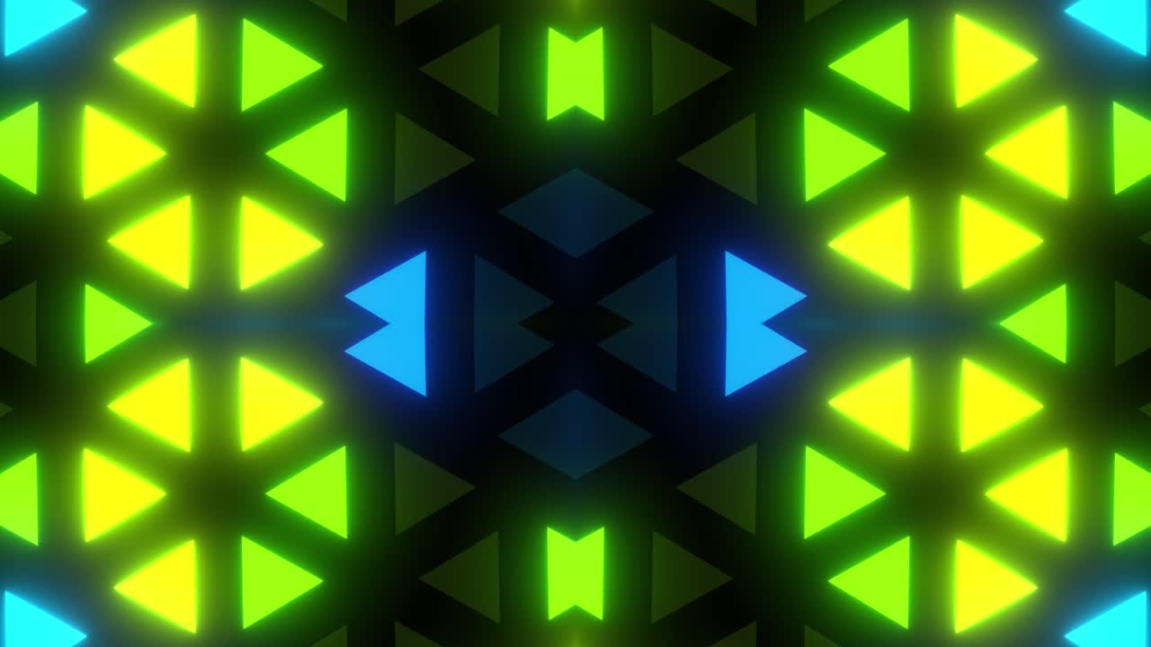 patrón de triángulos de neón abstractos