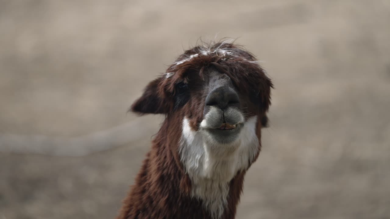 retrato de alpaca - vicugna pacos un mamífero camélido sudamericano