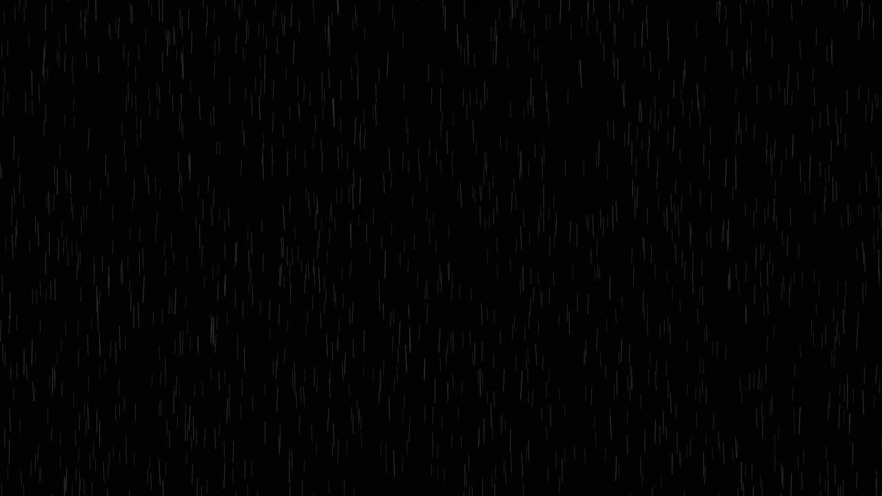 kraftig nedbør isoleret sort baggrund design element vind blæser fra højre regn falder til venstre