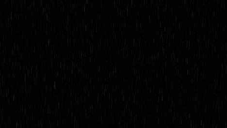 heavy rainfall isolated black background design element wind blowing from right rain falling left