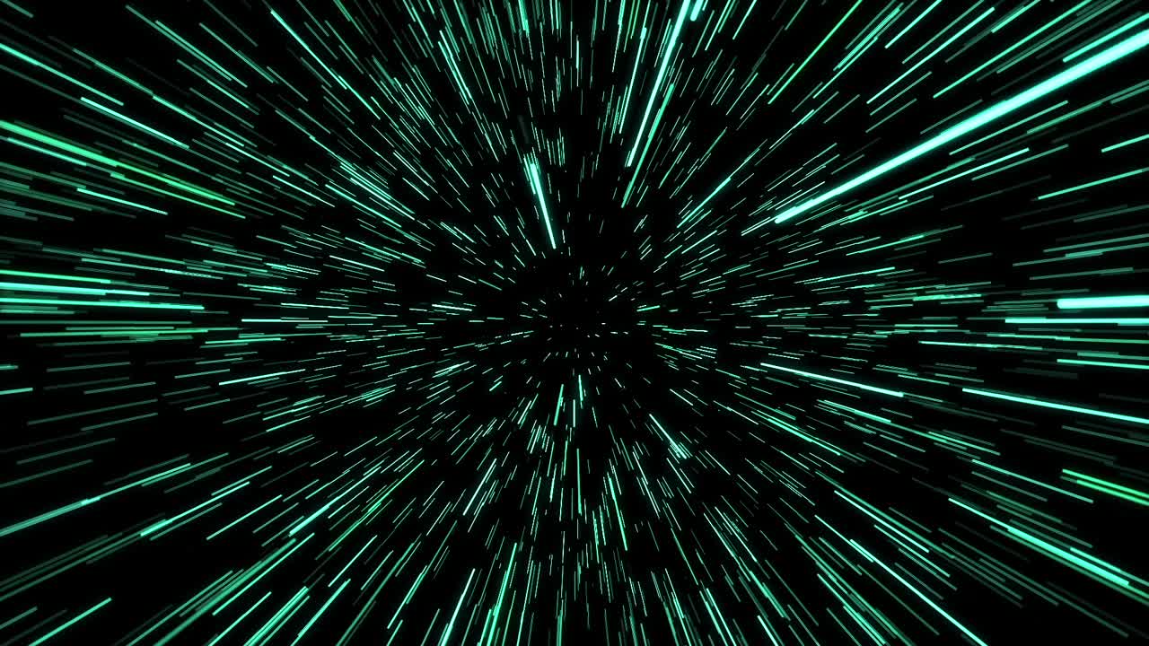 Abstract light speed space tunnel