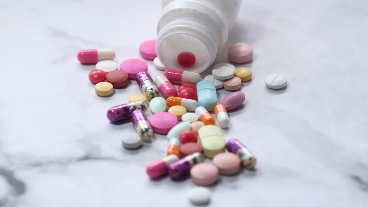 Assorted Colorful Pills and Capsules