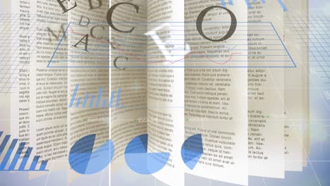 animación del procesamiento de datos sobre el libro